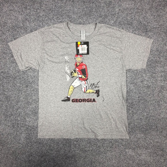 BreakingT Other - BreakingT Georgia Bulldogs Youth Medium Gray Graphic T-Shirt New with‎ Tags